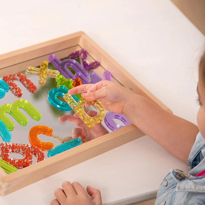 TickiT Rainbow Glitter Letters – Sensory Letter Set for Early Literacy & Creative Play