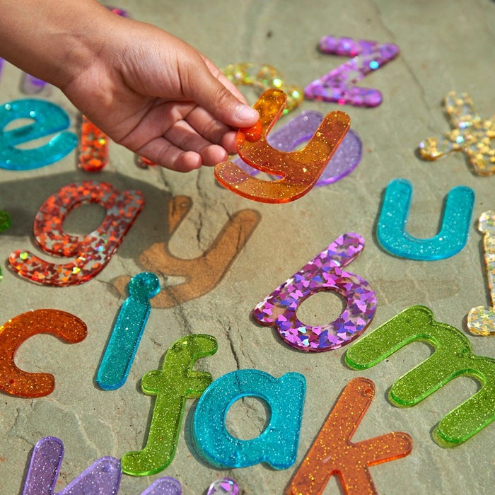 TickiT Rainbow Glitter Letters – Sensory Letter Set for Early Literacy & Creative Play