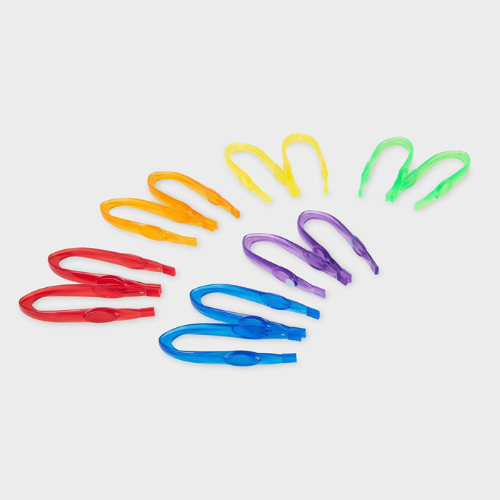 Tickit Translucent Colour Tweezers – Set of 12 Fine Motor & Sorting Tools for Early Learning (Ages 18 Months+)