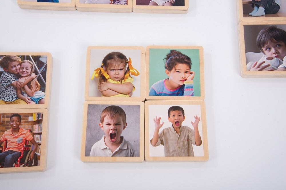 My Emotions wooden signs feelings emotional development child therapy