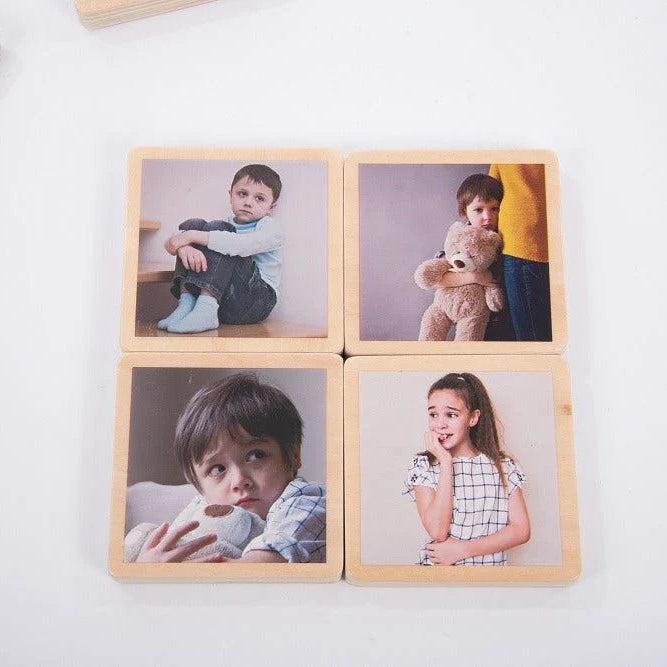 My Emotions wooden signs feelings emotional development child therapy