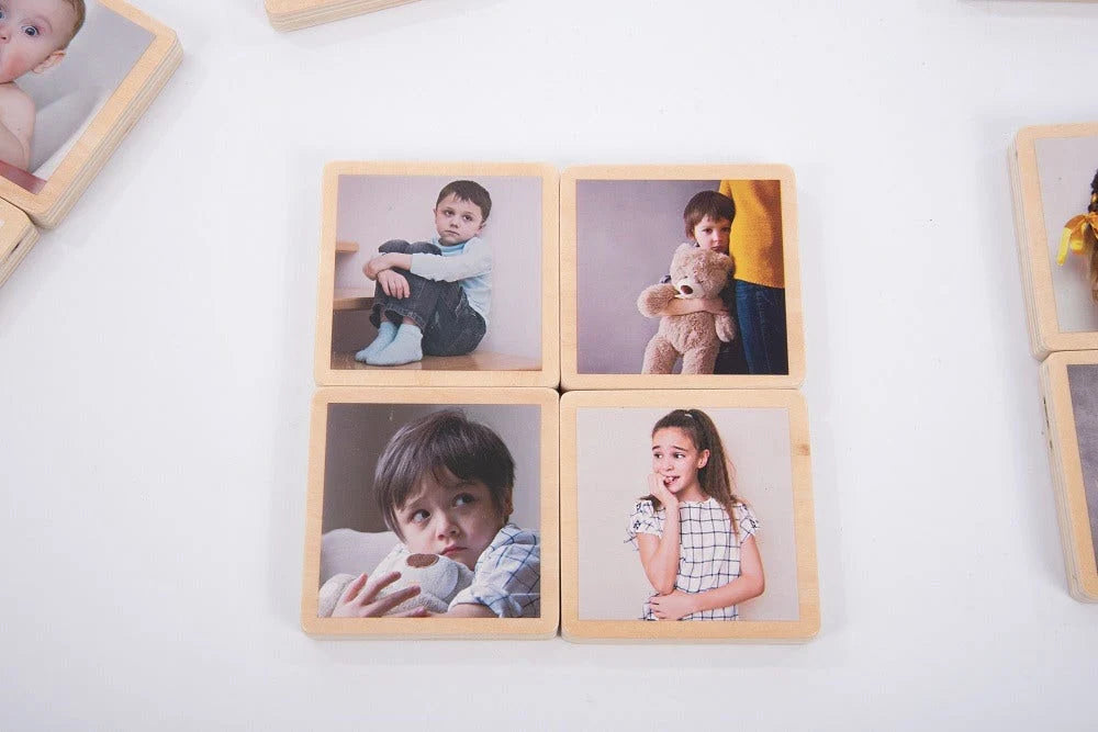 My Emotions wooden signs feelings emotional development child therapy