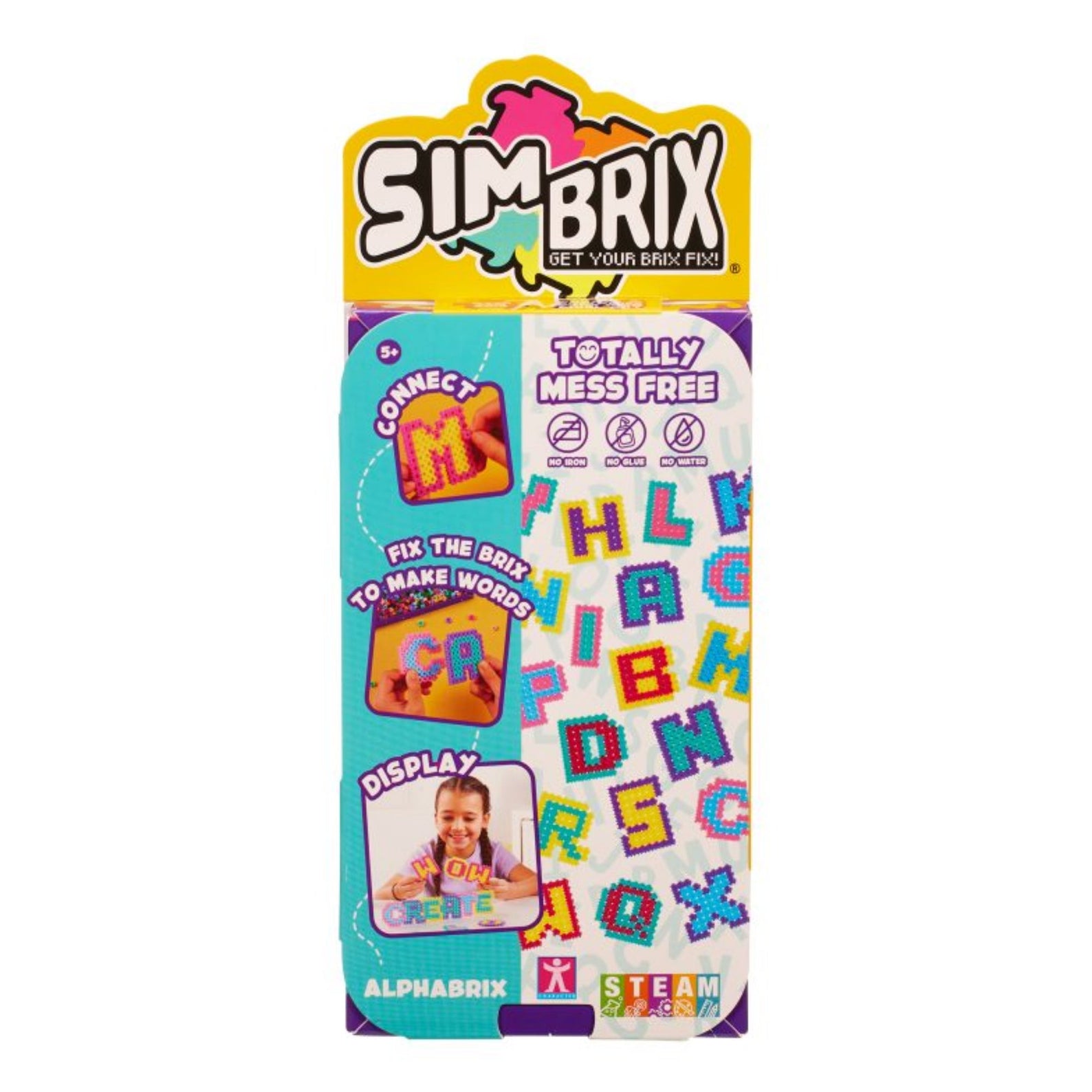 Character Options Simbrix Connect & Wow Alphabrix Pack with 350+ brix, 2D & 3D Pixel Arts and Crafts Construction Toy