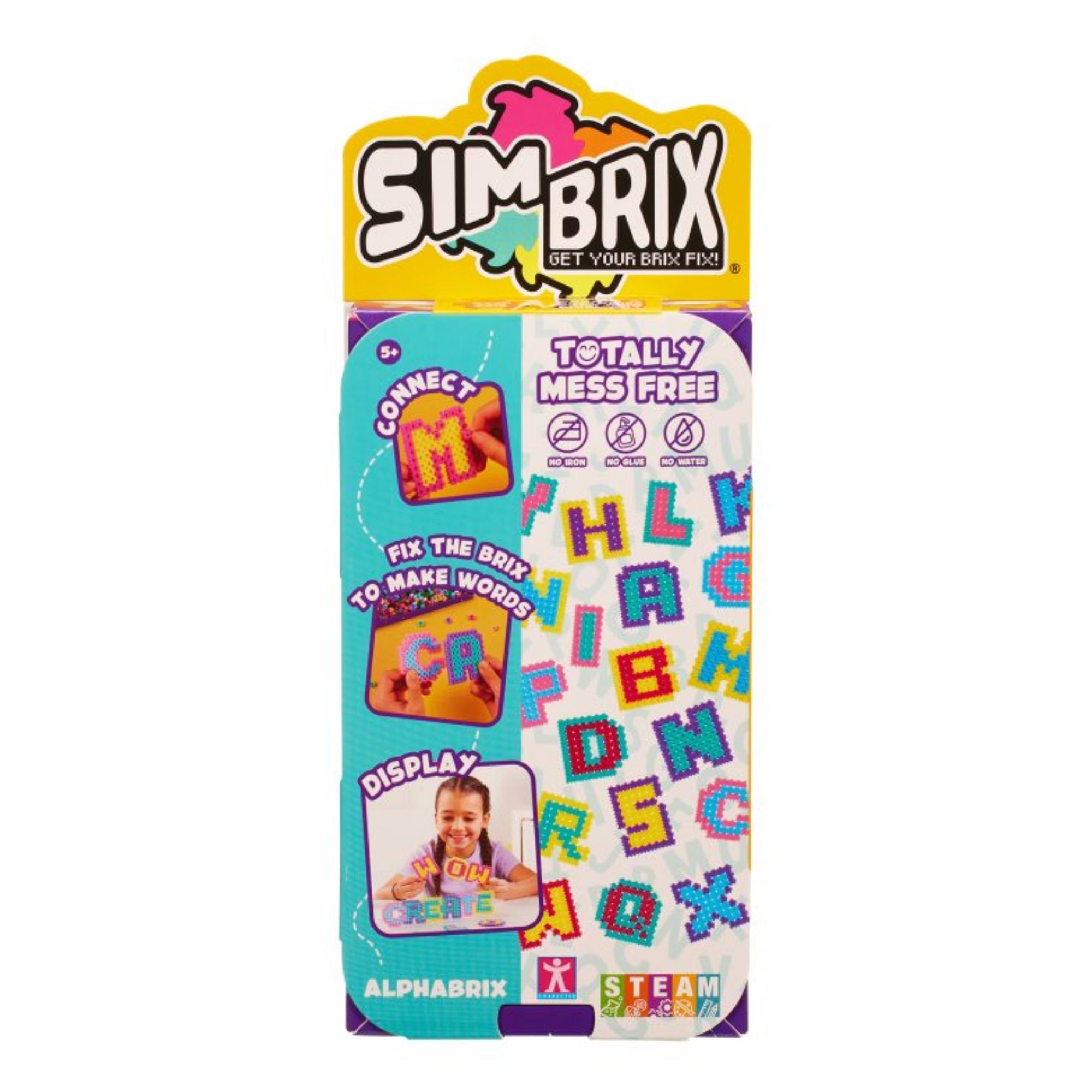Character Options Simbrix Connect & Wow Alphabrix Pack with 350+ brix, 2D & 3D Pixel Arts and Crafts Construction Toy
