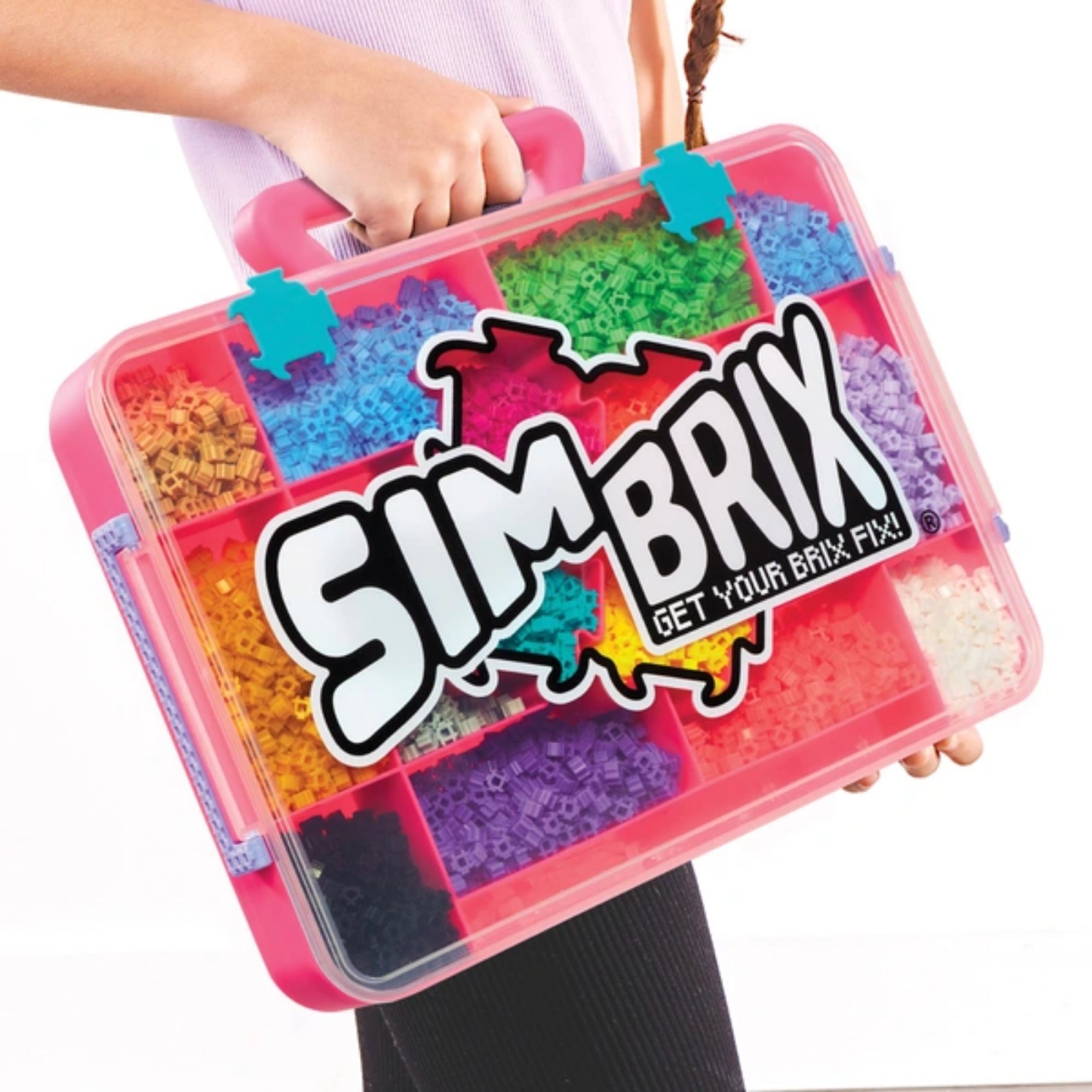 Character Options Simbrix Connect & Wow Maker Studio Pink with 4000+ brix, 2D & 3D Pixel Arts and Crafts Construction Toy, Creative & Imaginative STEAM Building Toy for Boys & Girls Ages 5+
