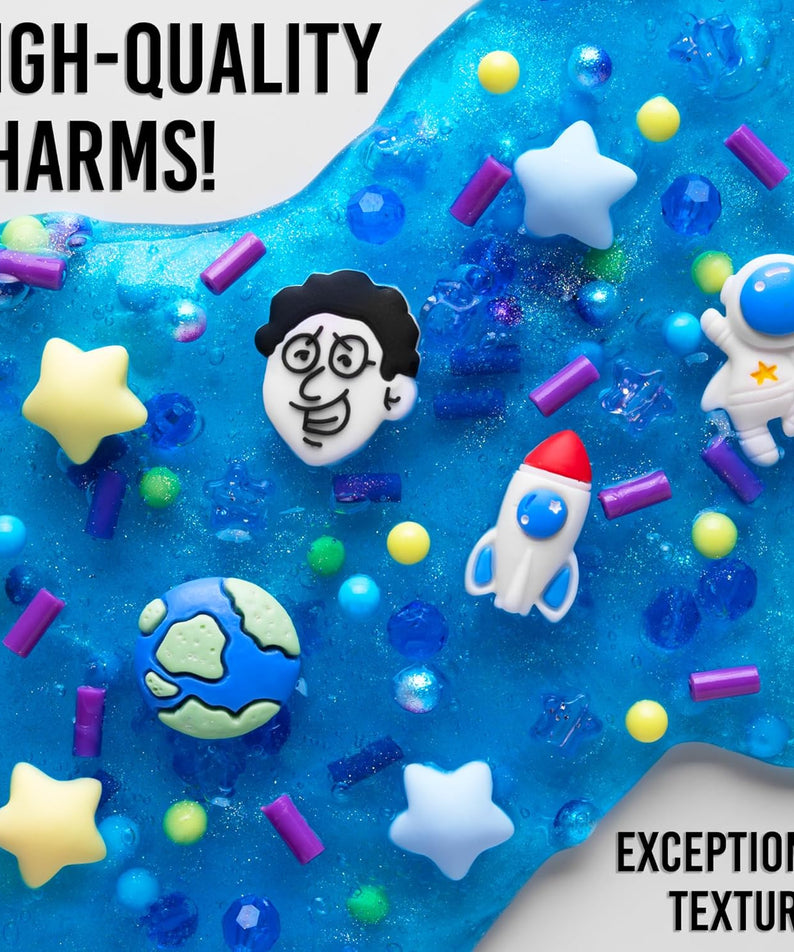 Crazy Aaron’s Slime Charmers - Cosmic Matter, Blueberry Scented Slime with Charms, Non-Toxic, Super Stretchy & Squishy Fidget Toy Suitable for Boys and Girls Aged 3Y+