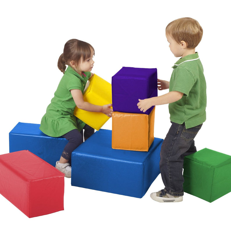 Supreme Big Block Set – 7 Piece Soft Foam Building Blocks for Kids Play & Learning