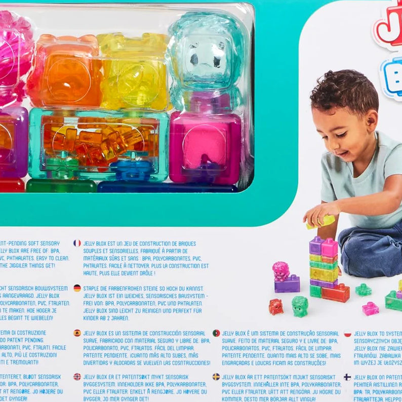Goliath Jelly Blox My Pets and Me, 20 Piece Toddler & Preschool Building Blocks, Ouch-Free Tactile & Sensory Play Fidget Toy, Stackable, Squishable & Stretchable Blocks for Boys & Girls Aged 2+
