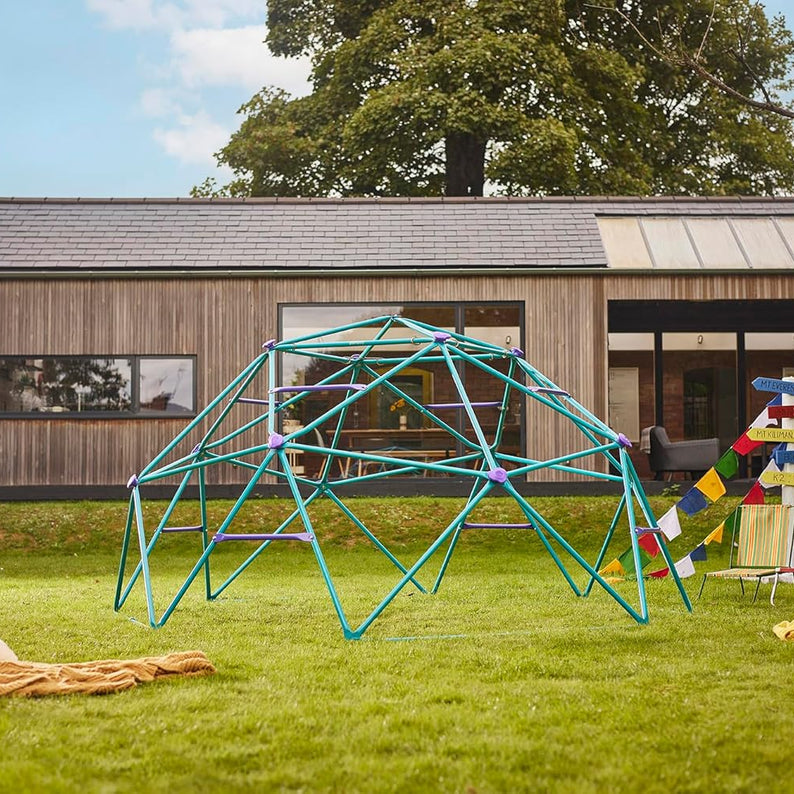 Plum Phobos Climbing Metal Dome, Easy to Assemble Backyard Geometric Climbing Dome with 250kg Weight Capacity, Outdoor Jungle Gym Toy Suitable for Children both Boys and Girls Aged 3 years and Above