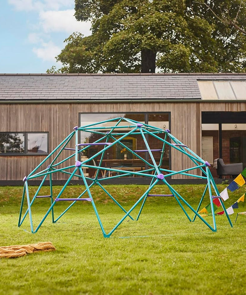 Plum Phobos Climbing Metal Dome, Easy to Assemble Backyard Geometric Climbing Dome with 250kg Weight Capacity, Outdoor Jungle Gym Toy Suitable for Children both Boys and Girls Aged 3 years and Above