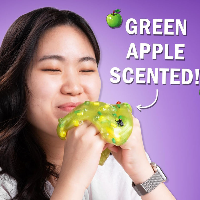Crazy Aaron’s Slime Charmers - Dumpster Dive, Green Apple Scented Slime with Charms, Non-Toxic, Super Stretchy & Squishy Fidget Toy Suitable for Boys and Girls Aged 3Y+