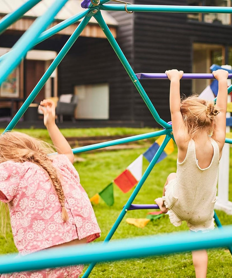 Plum Phobos Climbing Metal Dome, Easy to Assemble Backyard Geometric Climbing Dome with 250kg Weight Capacity, Outdoor Jungle Gym Toy Suitable for Children both Boys and Girls Aged 3 years and Above