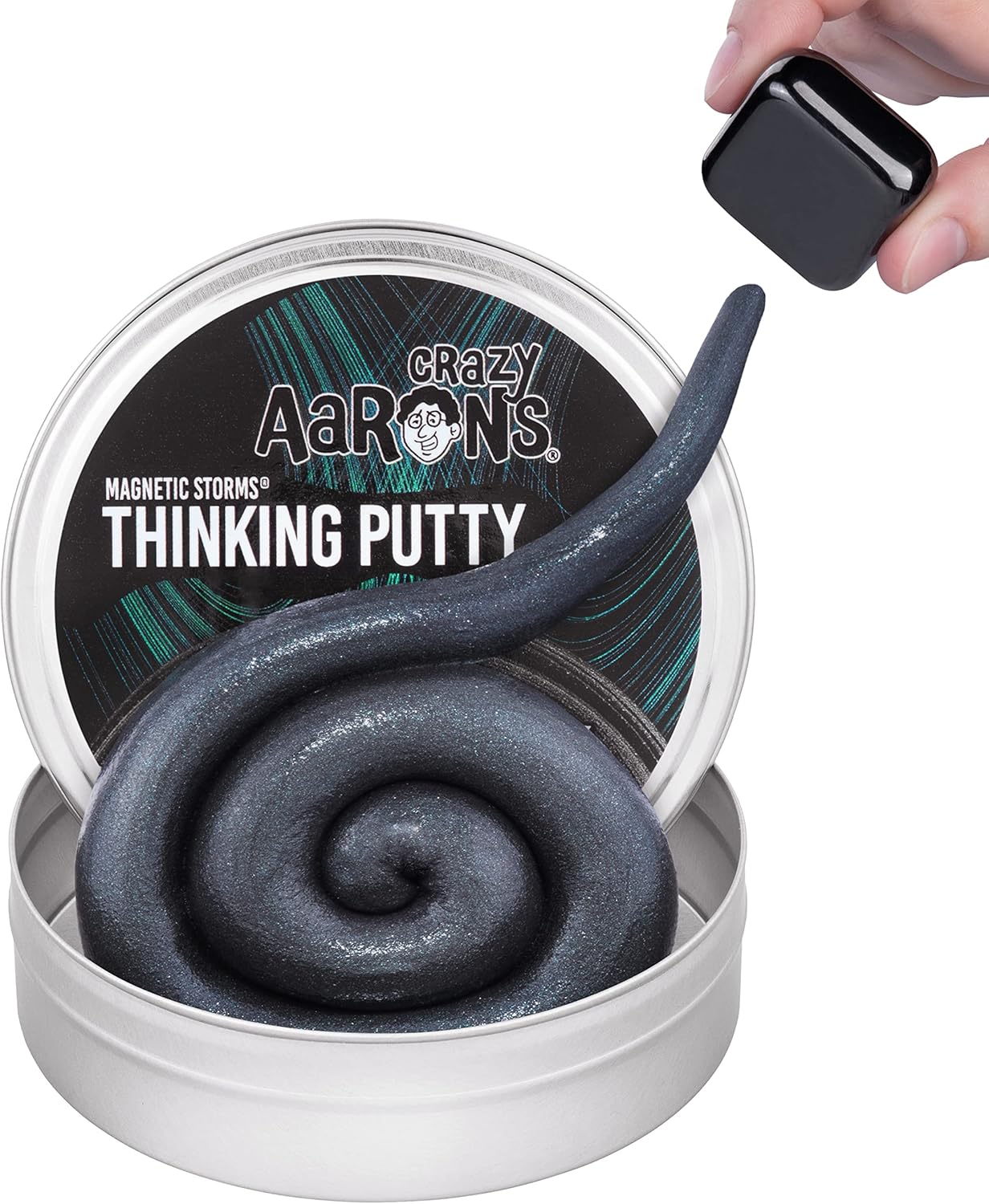 Crazy Aaron's Strange Attractor Thinking Putty, 4" Tin with 90g of Non-Toxic Sensory Play Putty which Never Dries Out, Soft Textured Creative Fidget Toy for Boys and Girls Ages 3Y+