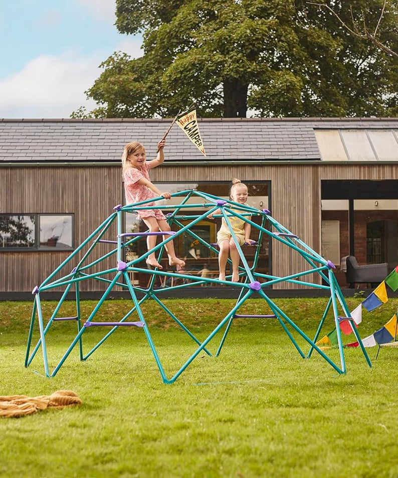 Plum Phobos Climbing Metal Dome, Easy to Assemble Backyard Geometric Climbing Dome with 250kg Weight Capacity, Outdoor Jungle Gym Toy Suitable for Children both Boys and Girls Aged 3 years and Above