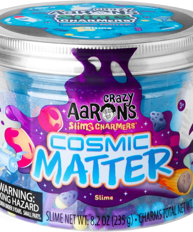 Crazy Aaron’s Slime Charmers - Cosmic Matter, Blueberry Scented Slime with Charms, Non-Toxic, Super Stretchy & Squishy Fidget Toy Suitable for Boys and Girls Aged 3Y+
