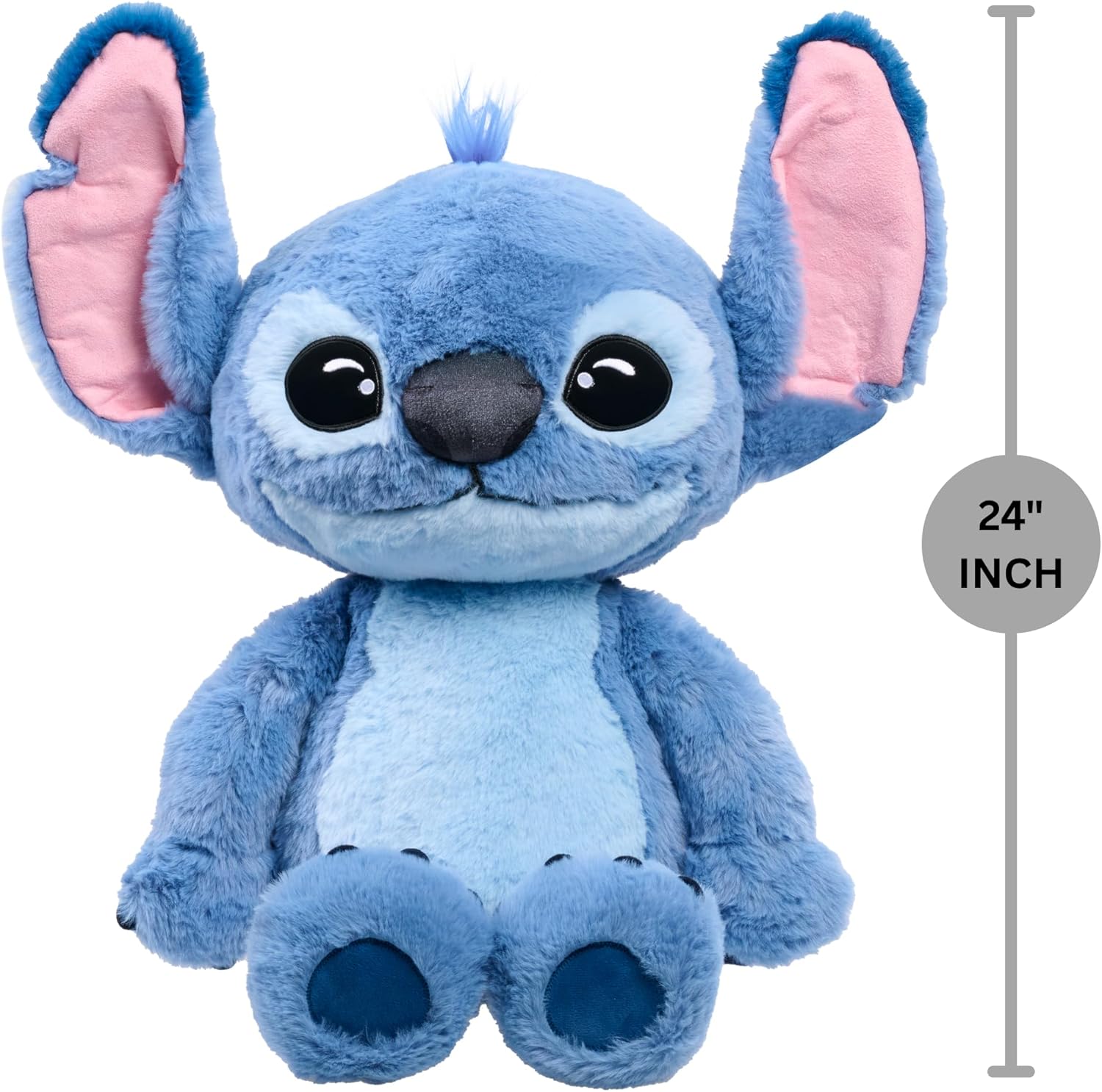 Just Play Disney Stitch Giant 24-Inch Plush Toy, Ultra-Soft Live Action Hugging Stuffed Animal for Kids