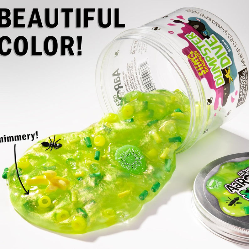 Crazy Aaron’s Slime Charmers - Dumpster Dive, Green Apple Scented Slime with Charms, Non-Toxic, Super Stretchy & Squishy Fidget Toy Suitable for Boys and Girls Aged 3Y+