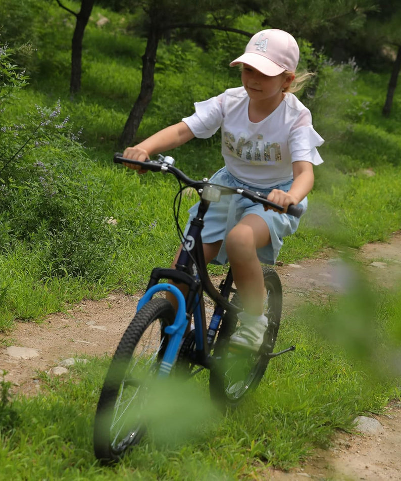 Chipmunk Explorer 20 Inch Bicycle with Lightweight Aluminium Frame, Adjustable Seat and Handle, Front + Rear Brakes, 95% Pre-Assembled Kid's Bikes with Kickstand for Children 8-12 Years Old, Blue