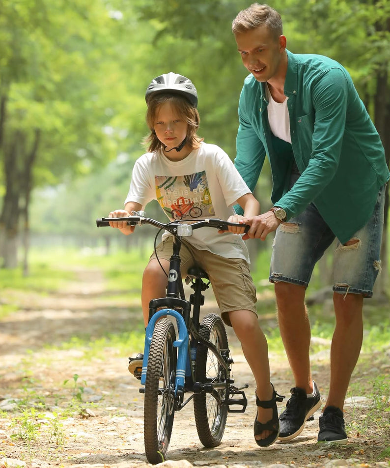 Chipmunk Explorer 20 Inch Bicycle with Lightweight Aluminium Frame, Adjustable Seat and Handle, Front + Rear Brakes, 95% Pre-Assembled Kid's Bikes with Kickstand for Children 8-12 Years Old, Blue
