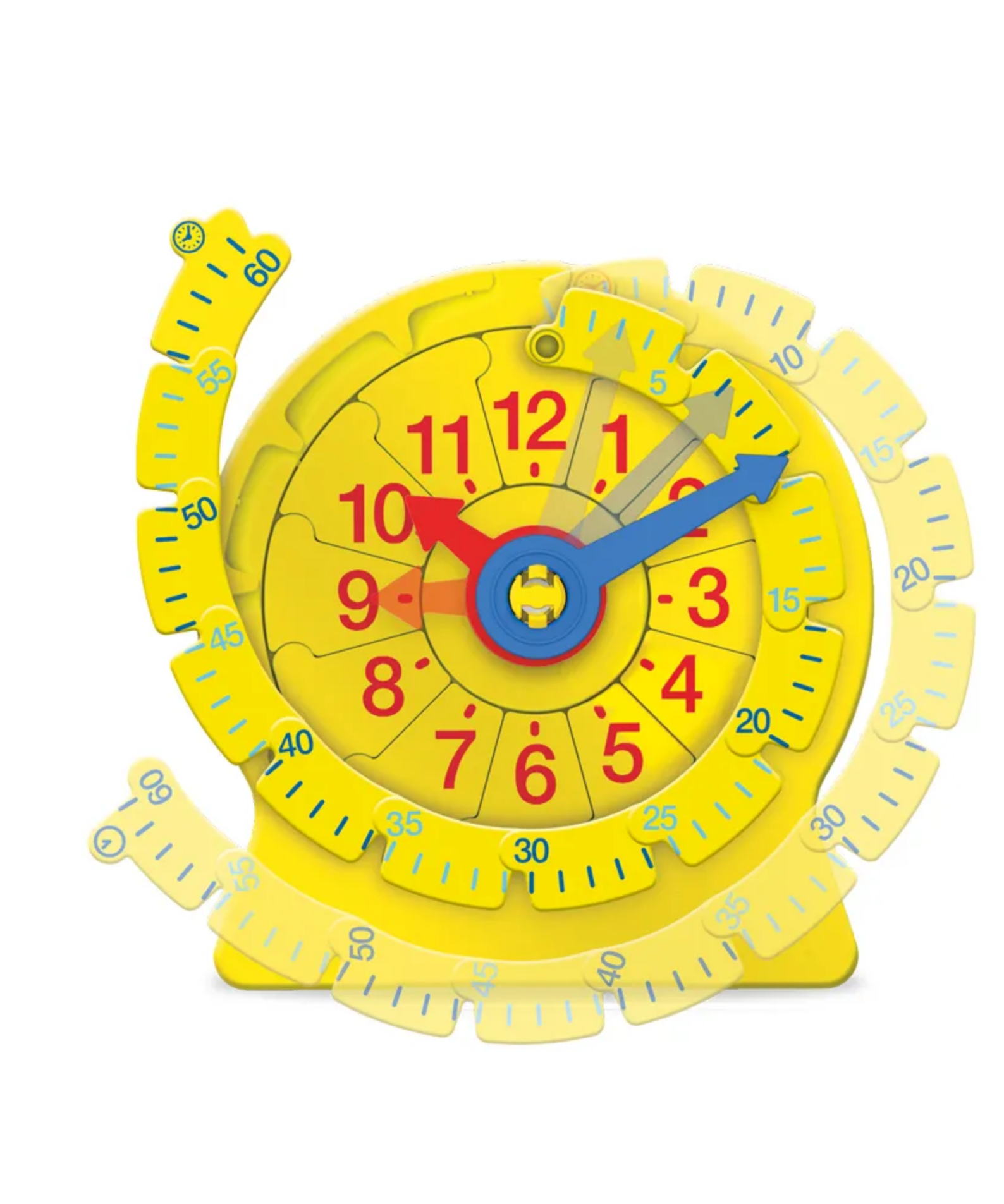Learning Resources 24-Hour Number Line Clock, Single Student Set, Telling Time Learning Tool for Ages 5+