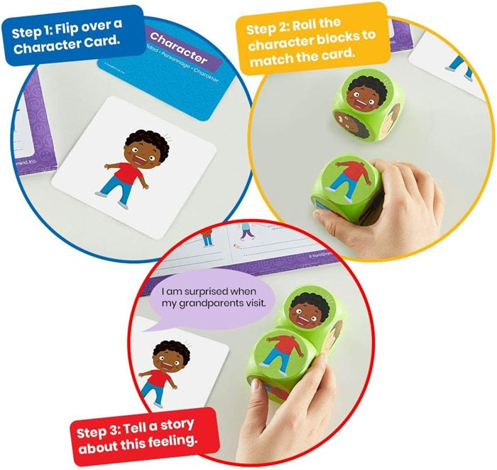 hand2mind Learn About Feelings Set, Social Skills Games for Kids, Social Emotional Learning Activities, Play Therapy Toys for Counselors, Calm Down Corner Supplies, Autism Learning Materials