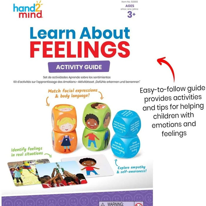 hand2mind Learn About Feelings Set, Social Skills Games for Kids, Social Emotional Learning Activities, Play Therapy Toys for Counselors, Calm Down Corner Supplies, Autism Learning Materials
