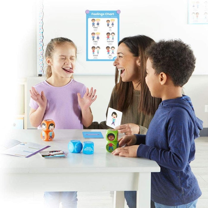 hand2mind Learn About Feelings Set, Social Skills Games for Kids, Social Emotional Learning Activities, Play Therapy Toys for Counselors, Calm Down Corner Supplies, Autism Learning Materials