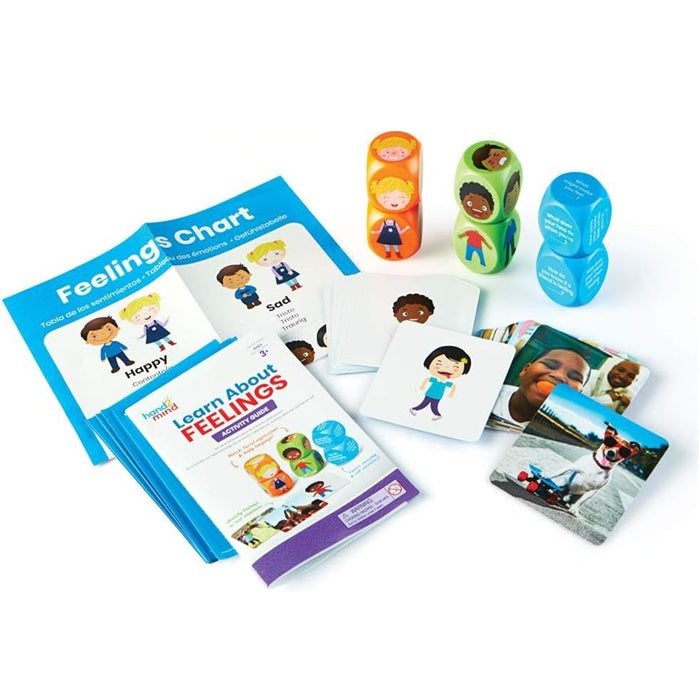 hand2mind Learn About Feelings Set, Social Skills Games for Kids, Social Emotional Learning Activities, Play Therapy Toys for Counselors, Calm Down Corner Supplies, Autism Learning Materials