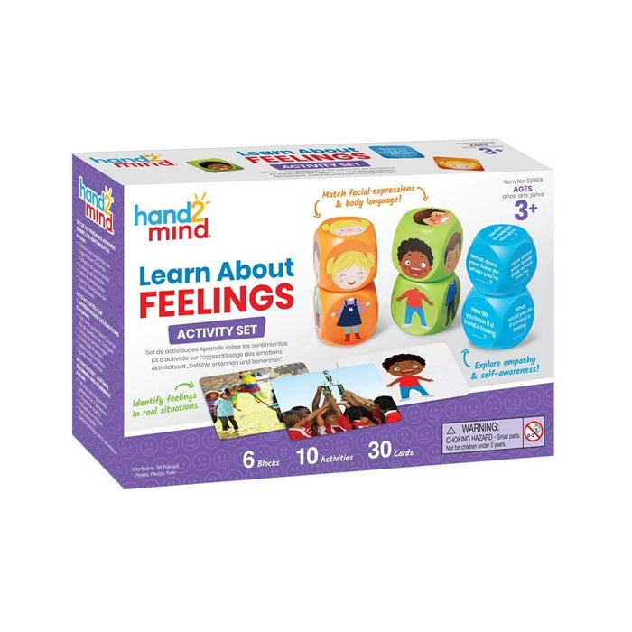 hand2mind Learn About Feelings Set, Social Skills Games for Kids, Social Emotional Learning Activities, Play Therapy Toys for Counselors, Calm Down Corner Supplies, Autism Learning Materials