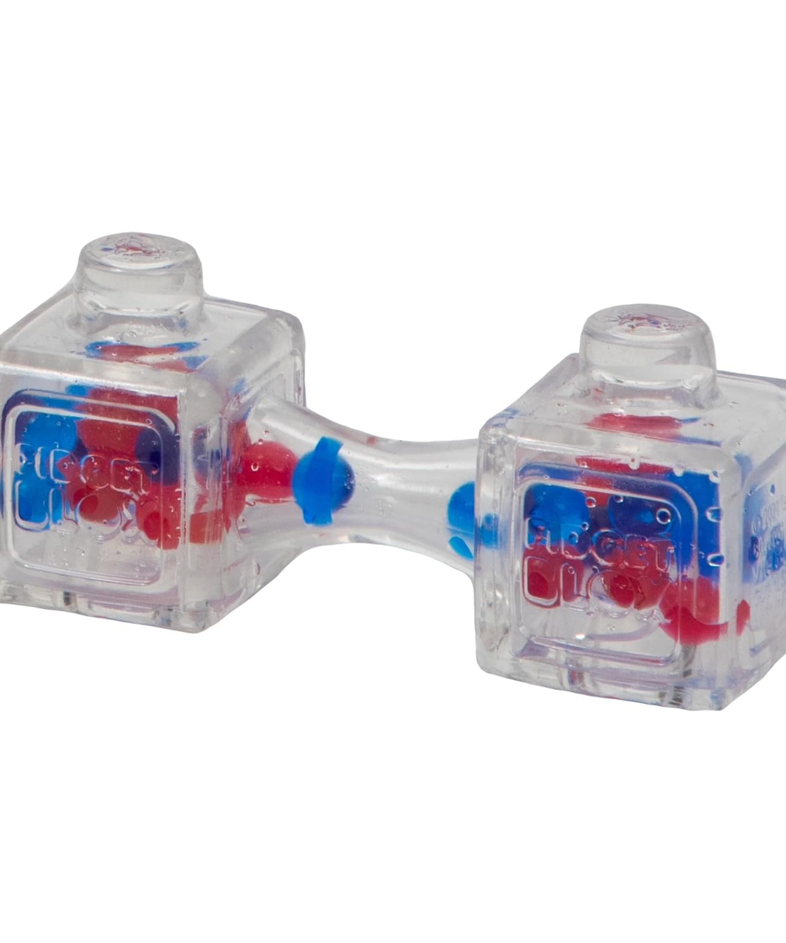 Goliath Fidget Blox, Sound Focused Sensory Squeeze & Play Ball Sorting Fidget Toy, Anxiety & Stress Relief Calming Therapy Desk Toy for Adults and Children, Red & Blue Beads