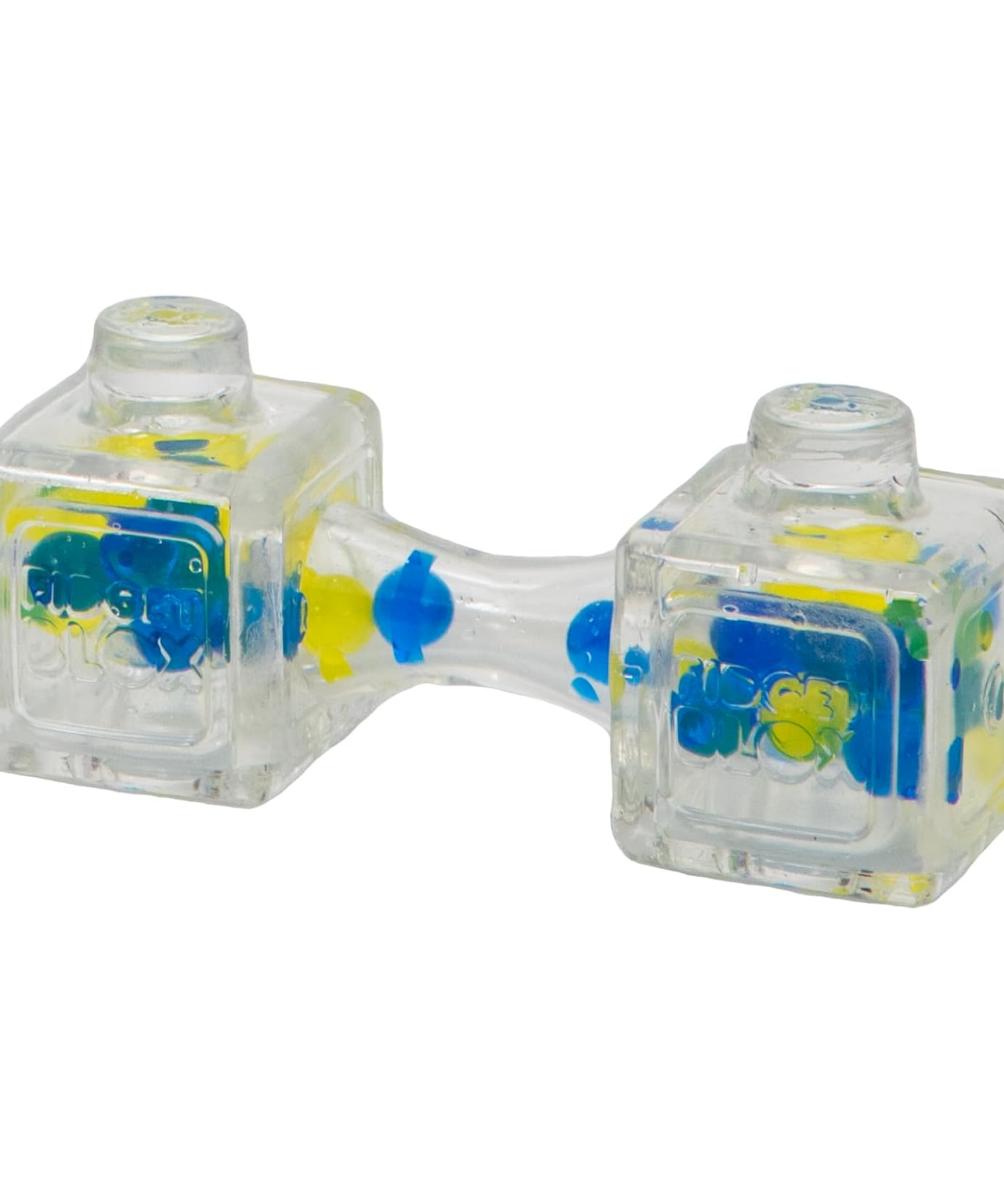 Goliath Fidget Blox, Sound Focused Sensory Squeeze & Play Ball Sorting Fidget Toy, Anxiety & Stress Relief Calming Therapy Desk Toy for Adults and Children, Blue & Yellow Beads