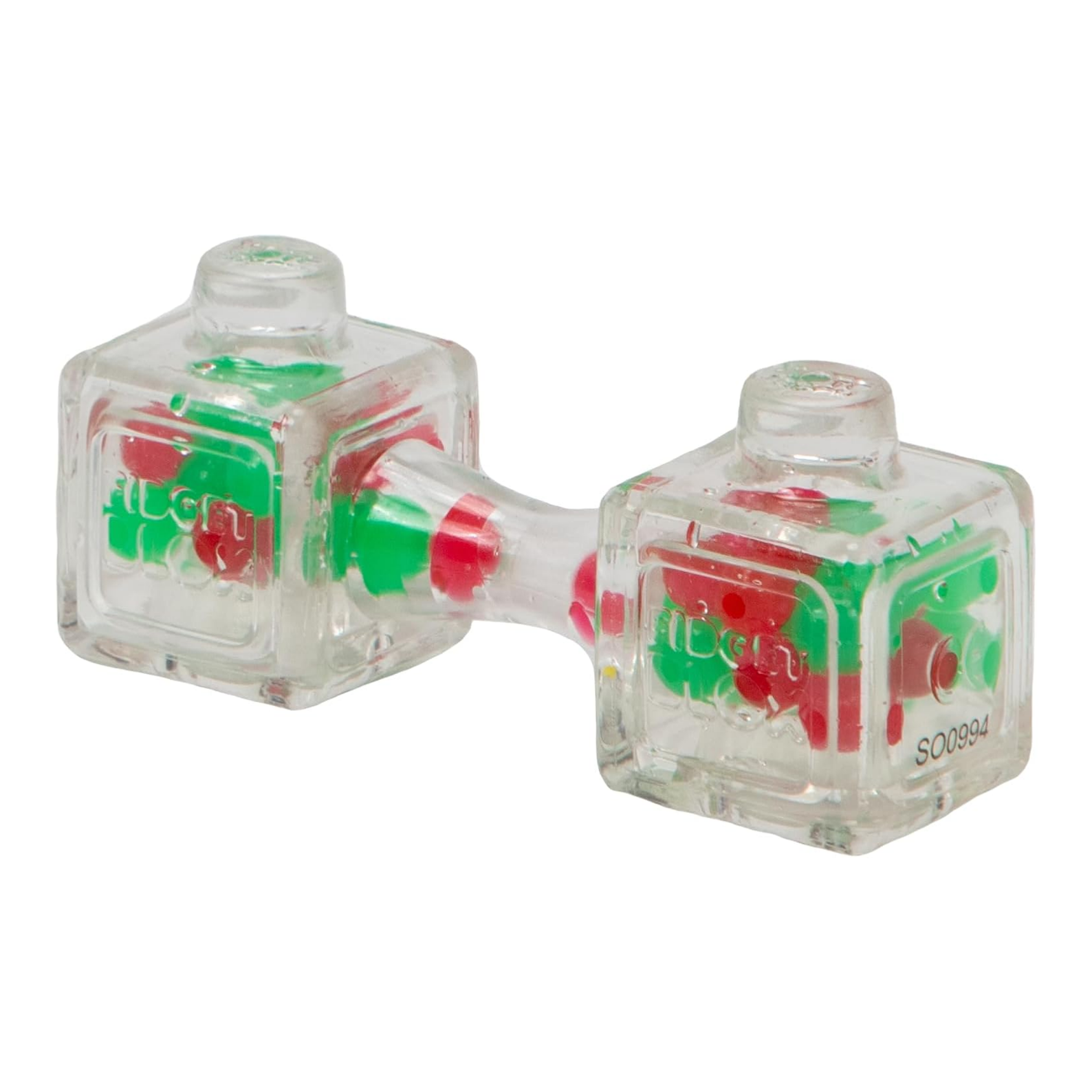Goliath Fidget Blox, Sound Focused Sensory Squeeze & Play Ball Sorting Fidget Toy, Anxiety & Stress Relief Calming Therapy Desk Toy for Adults and Children, Red & Green Beads