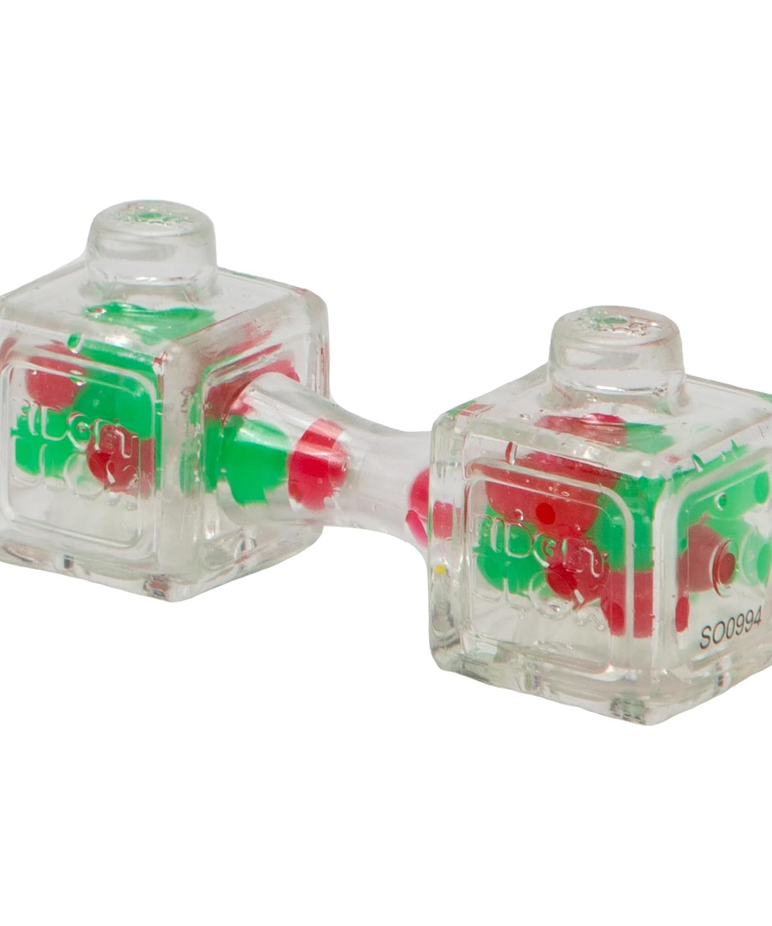 Goliath Fidget Blox, Sound Focused Sensory Squeeze & Play Ball Sorting Fidget Toy, Anxiety & Stress Relief Calming Therapy Desk Toy for Adults and Children, Red & Green Beads