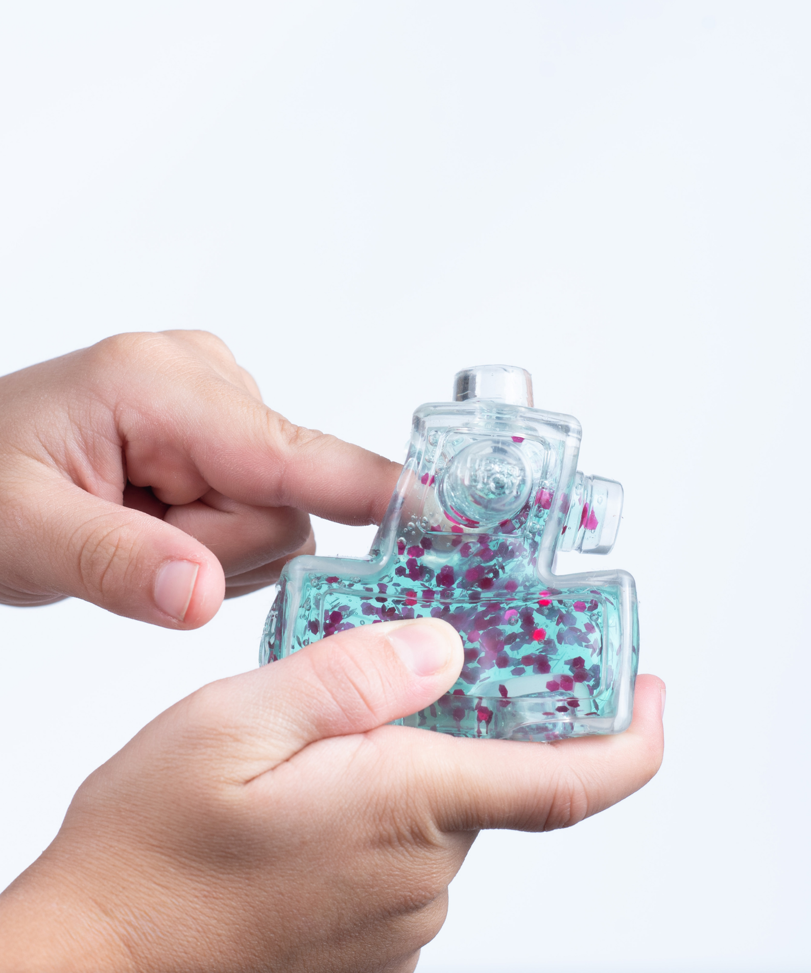 Goliath Fidget Blox, Touch Focused Sensory Squeeze & Play Fidget Toy, Push and Smush Anxiety & Stress Relief Calming Therapy Desk Toy for Adults and Children, Green & Pink