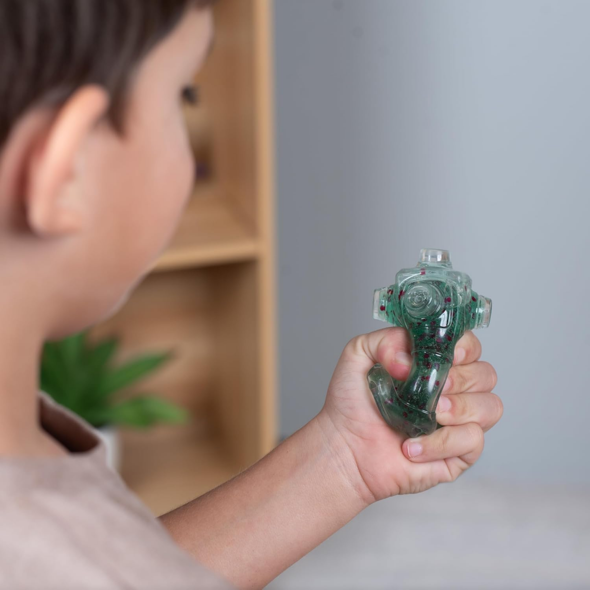 Goliath Fidget Blox, Touch Focused Sensory Squeeze & Play Fidget Toy, Push and Smush Anxiety & Stress Relief Calming Therapy Desk Toy for Adults and Children, Green & Pink