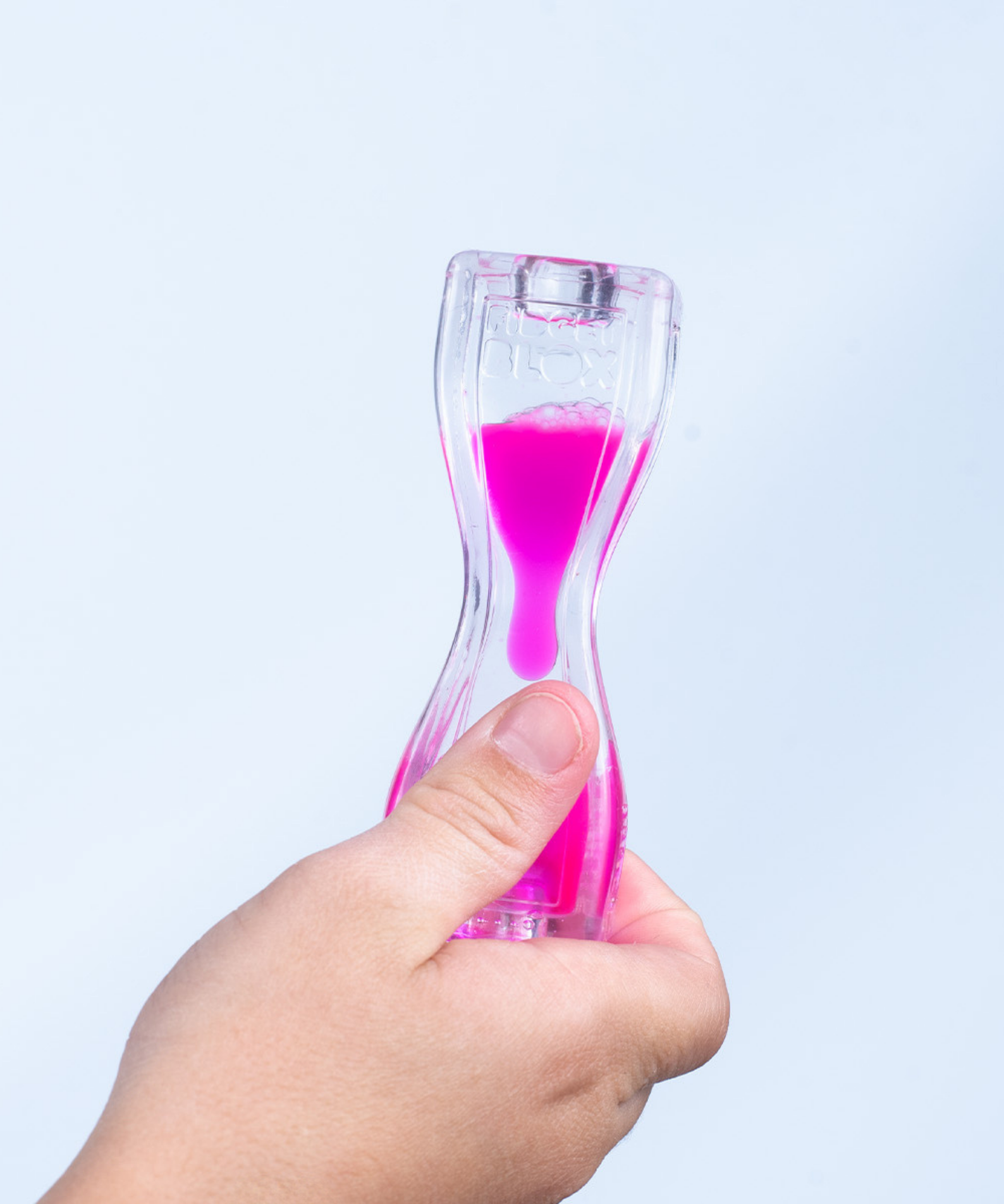 Goliath Fidget Blox, Vision Focused Sensory Squeeze & Play Fidget Toy, Liquid and Colour Based, Anxiety & Stress Relief Calming Therapy Desk Toy for Adults and Children, Pink