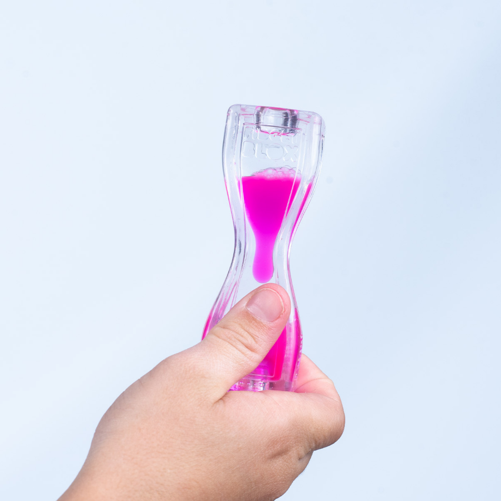 Goliath Fidget Blox, Vision Focused Sensory Squeeze & Play Fidget Toy, Liquid and Colour Based, Anxiety & Stress Relief Calming Therapy Desk Toy for Adults and Children, Pink