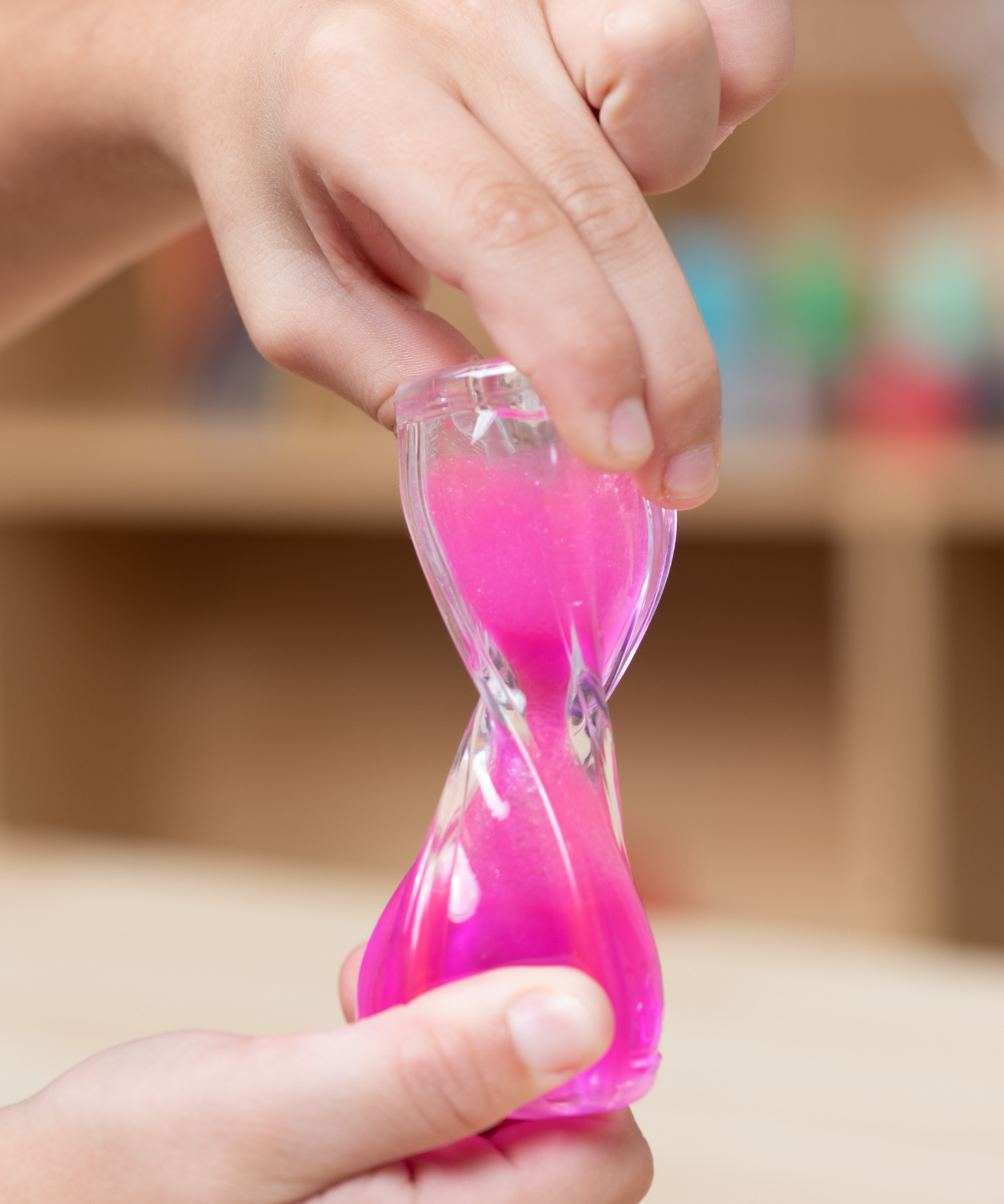 Goliath Fidget Blox, Vision Focused Sensory Squeeze & Play Fidget Toy, Liquid and Colour Based, Anxiety & Stress Relief Calming Therapy Desk Toy for Adults and Children, Pink