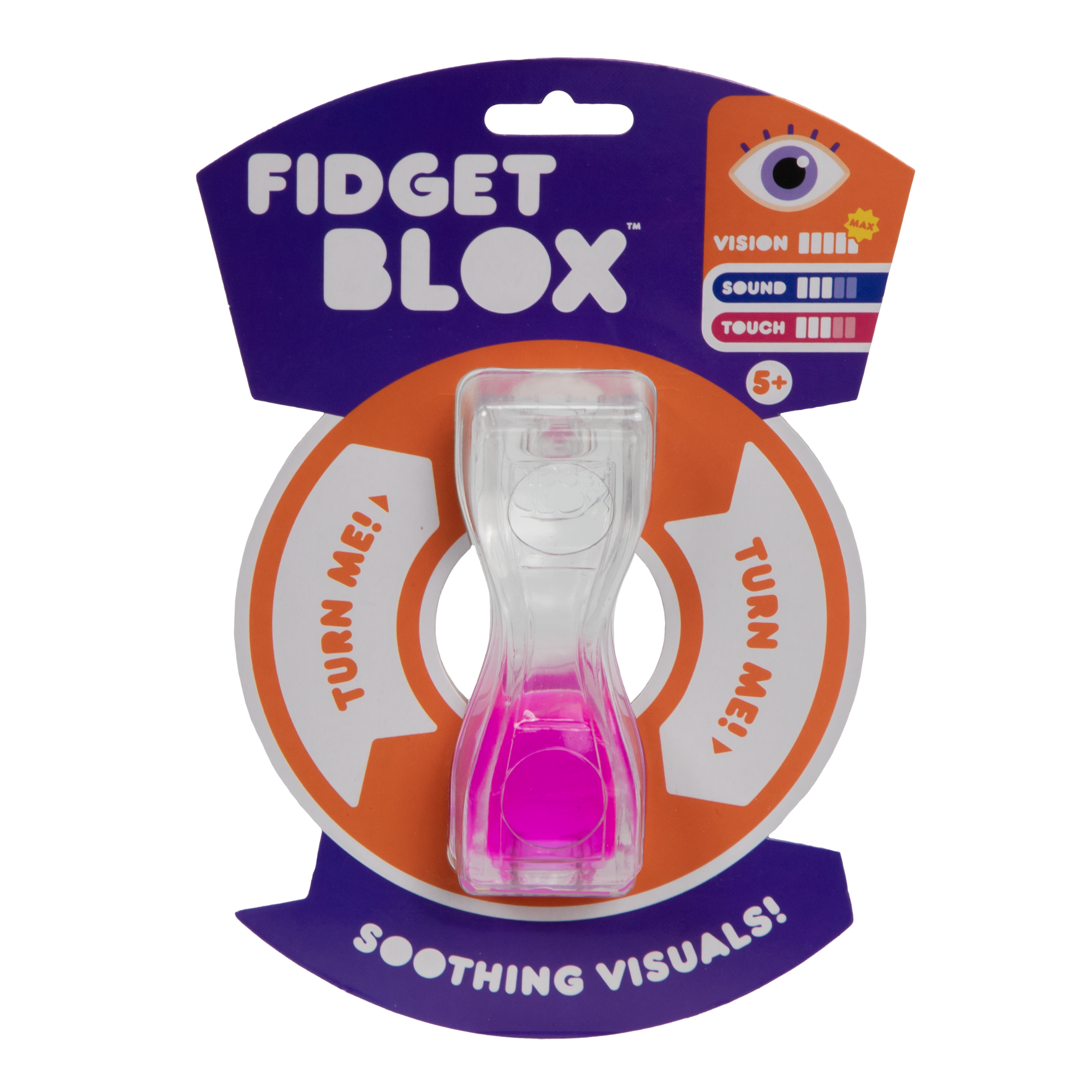 Goliath Fidget Blox, Vision Focused Sensory Squeeze & Play Fidget Toy, Liquid and Colour Based, Anxiety & Stress Relief Calming Therapy Desk Toy for Adults and Children, Pink