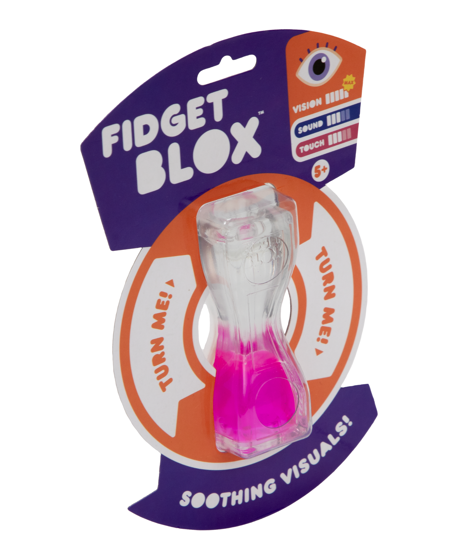 Goliath Fidget Blox, Vision Focused Sensory Squeeze & Play Fidget Toy, Liquid and Colour Based, Anxiety & Stress Relief Calming Therapy Desk Toy for Adults and Children, Pink