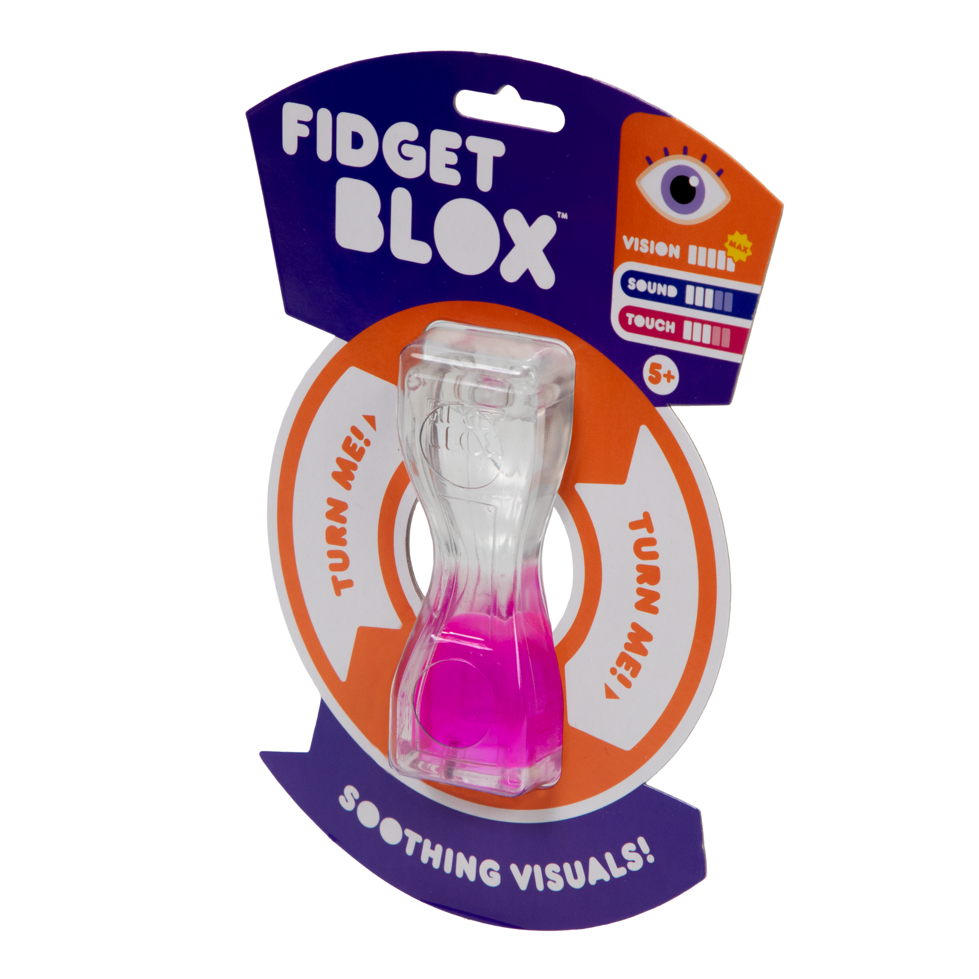 Goliath Fidget Blox, Vision Focused Sensory Squeeze & Play Fidget Toy, Liquid and Colour Based, Anxiety & Stress Relief Calming Therapy Desk Toy for Adults and Children, Pink