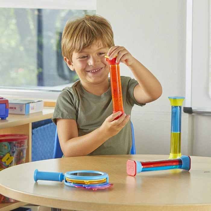 Learning Resources ColorMix Sensory Tubes, Set of 3 Calming Visual Fidget Toys for Social-Emotional Learning, Ages 3+