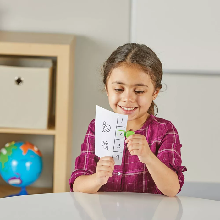 Learning Resources Learn My Numbers Fine Motor Clips, 38-Piece Set for Early Math Skills, Counting, and Fine Motor Development, Ages 3+