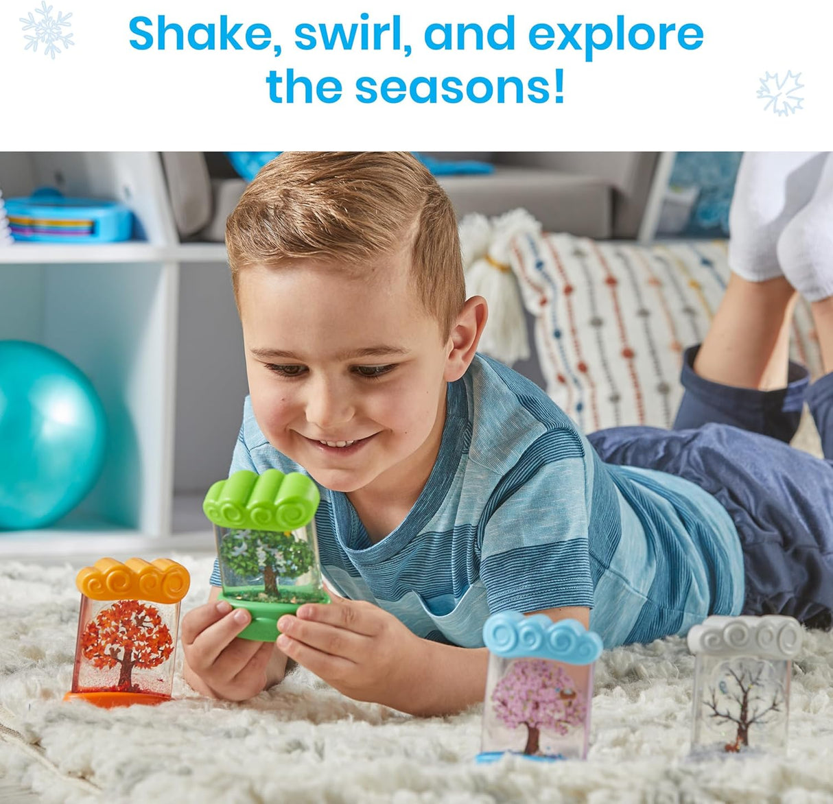 Learning Resources Seasonal Changing Sensory Tubes, 3+ Years, Learning Weather for Kids, Anxiety Soothing Tools Stress Relief Toys, Corner Calm Accessories