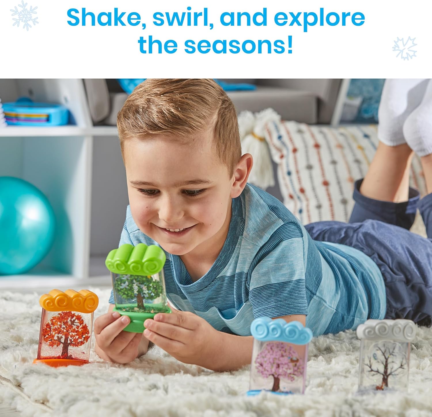 Learning Resources Seasonal Changing Sensory Tubes, 3+ Years, Learning Weather for Kids, Anxiety Soothing Tools Stress Relief Toys, Corner Calm Accessories