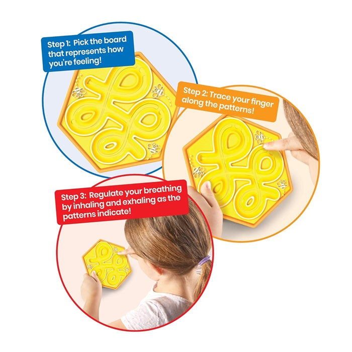 Learning Resources Mindful Maze Garden Pack, Calming Sensory Breathing Boards for Kids, Mindfulness & Self-Regulation Tool, 2 Double-Sided Boards with 4 Breathing Patterns, Ages 3+