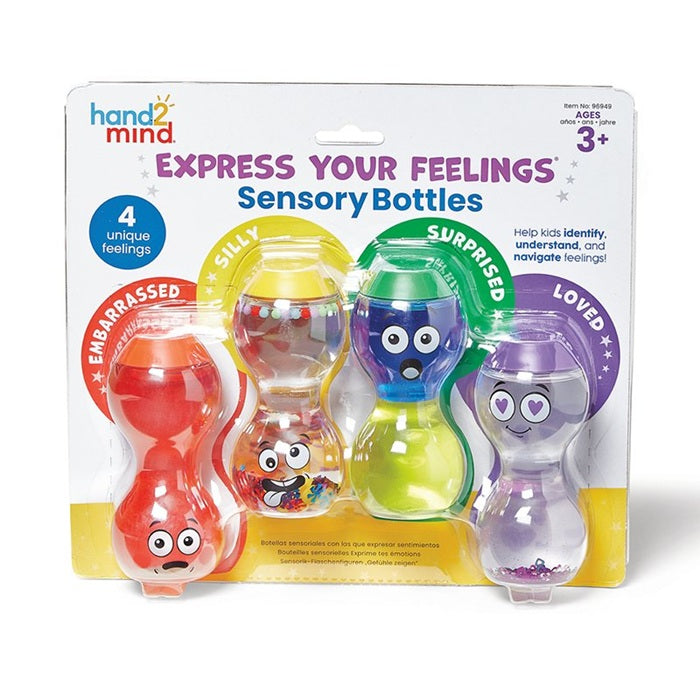 hand2mind Express Your Feelings Sensory Bottles- Secondary Emotions 2, Toddler Sensory Toys, Quiet Fidget Toys, Play Therapy Toys, Calm Down Corner Supplies, Calming Corner, Social Emotional Learning