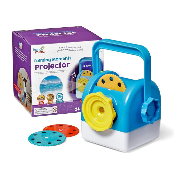 hand2mind Calming Moments Projector, Toddler Night Light, Projector for Kids Room, Kids Yoga Supplies, Social Emotional Learning Activities, Mindfulness Tools, Calming Toys, Play Therapy Toys