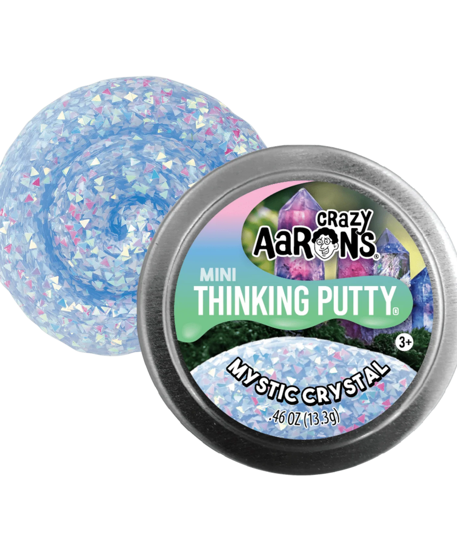 Crazy Aaron's Mini Mystic Crystal Thinking Putty, 2" Tin with 13g of Non-Toxic Sensory Play Putty which Never Dries Out, Soft Textured Creative Fidget Toy for Boys and Girls Ages 3Y+