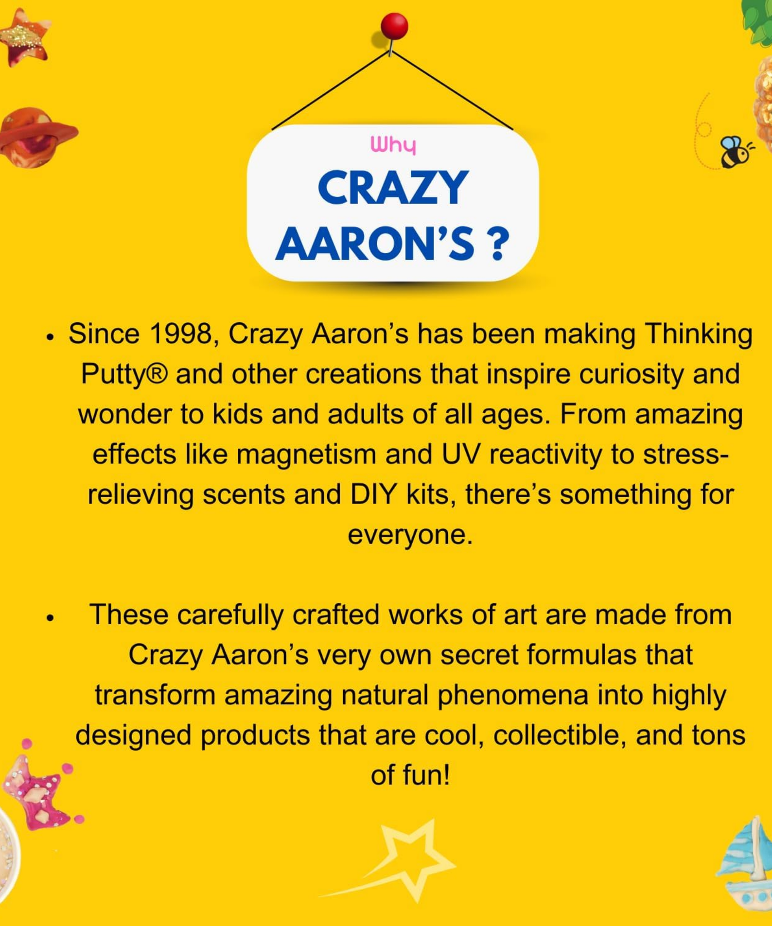 Crazy Aaron's Mini Day Dream Thinking Putty, 2" Tin with 13g of Non-Toxic Sensory Play Putty which Never Dries Out, Soft Textured Creative Fidget Toy for Boys and Girls Ages 3Y+